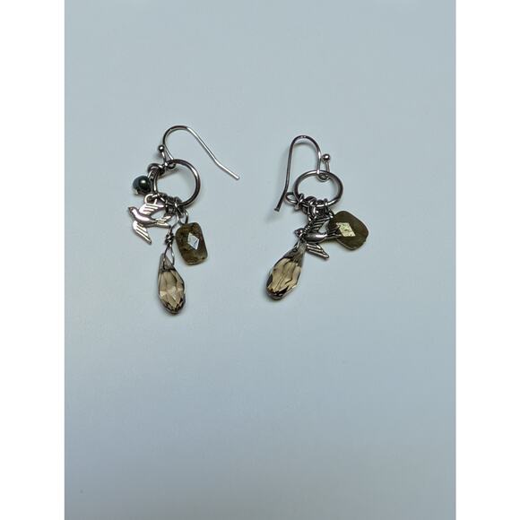 Lot of 3 Pairs of Dangle Earrings – Mixed Styles, Beads, and Charms - Picture 4 of 4